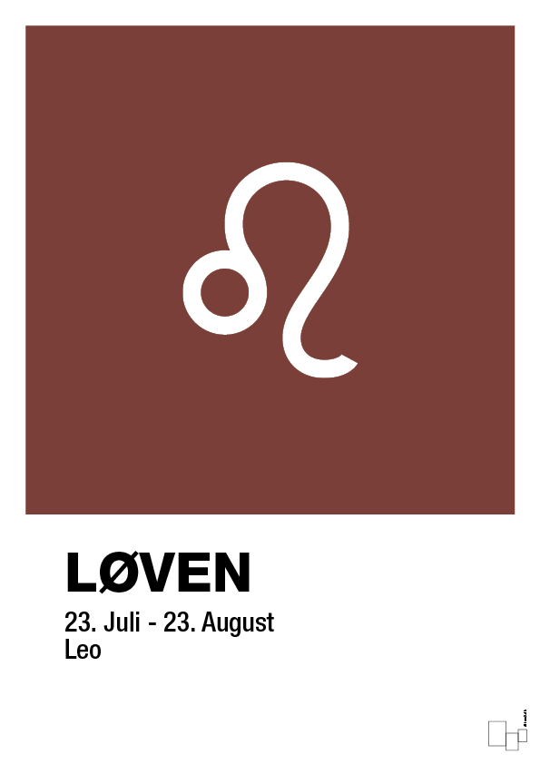 plakat: stjernesymbol løven - red pepper-Stjernetegn-A1two3
