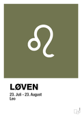 plakat: stjernesymbol løven - secret meadow-Stjernetegn-A1two3