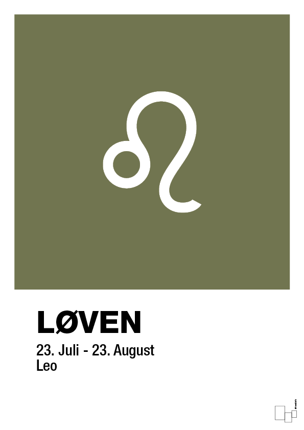 plakat: stjernesymbol løven - secret meadow-Stjernetegn-A1two3