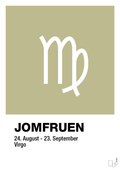 plakat: stjernesymbol jomfruen - back to nature-Stjernetegn-A1two3