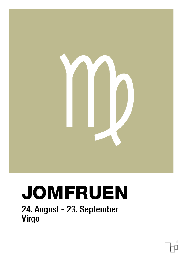 plakat: stjernesymbol jomfruen - back to nature-Stjernetegn-A1two3