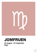 plakat: stjernesymbol jomfruen - bubble shell-Stjernetegn-A1two3
