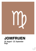 plakat: stjernesymbol jomfruen - cider spice-Stjernetegn-A1two3