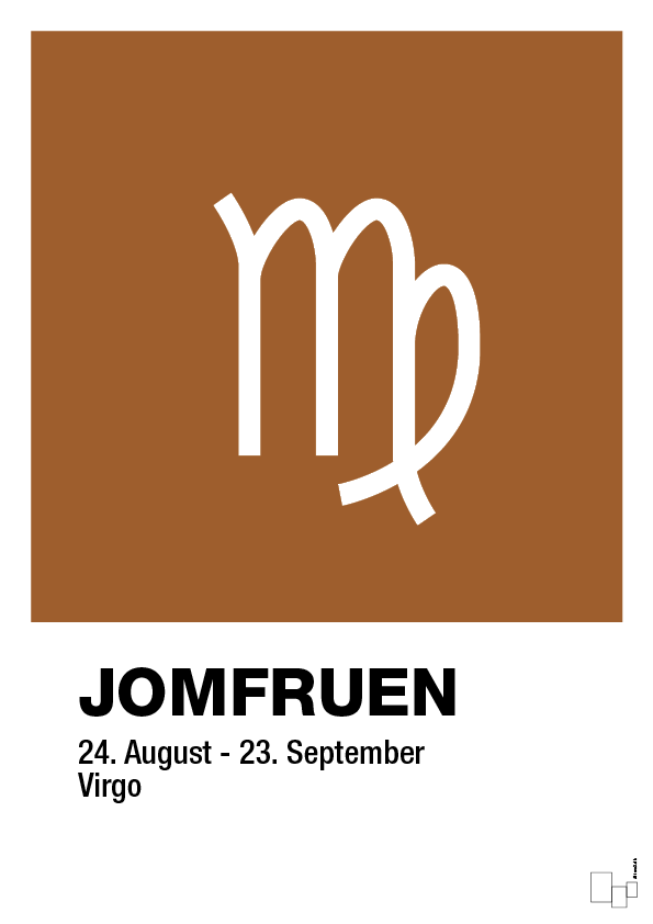 plakat: stjernesymbol jomfruen - cognac-Stjernetegn-A1two3