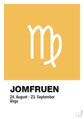 plakat: stjernesymbol jomfruen - honeycomb-Stjernetegn-A1two3