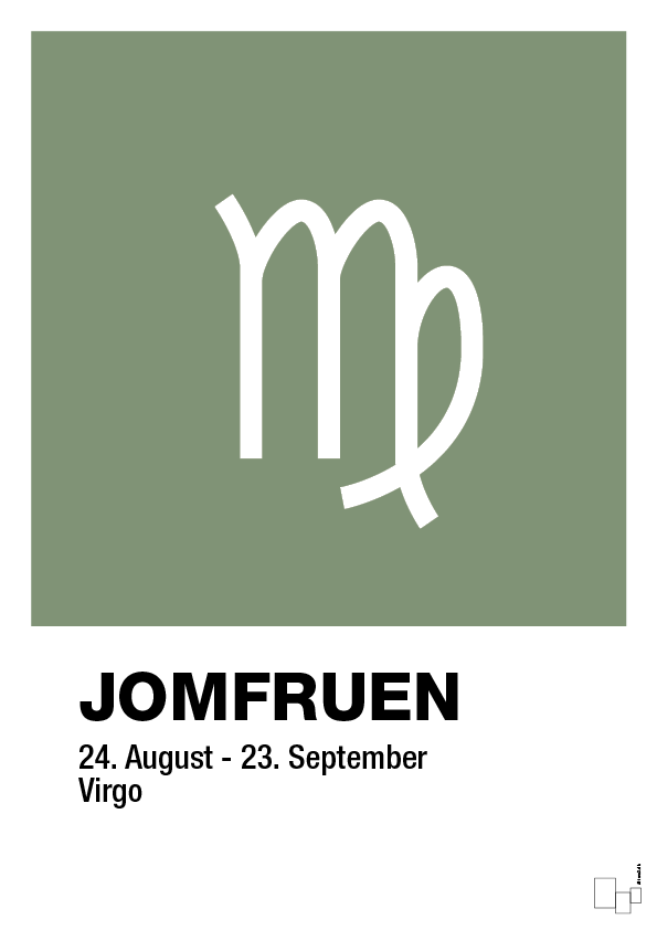 plakat: stjernesymbol jomfruen - jade-Stjernetegn-A1two3