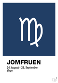 plakat: stjernesymbol jomfruen - lapis blue-Stjernetegn-A1two3