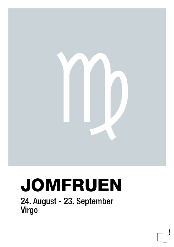 plakat: stjernesymbol jomfruen - light drizzle-Stjernetegn-A1two3