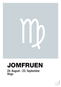 plakat: stjernesymbol jomfruen - light drizzle-Stjernetegn-A1two3