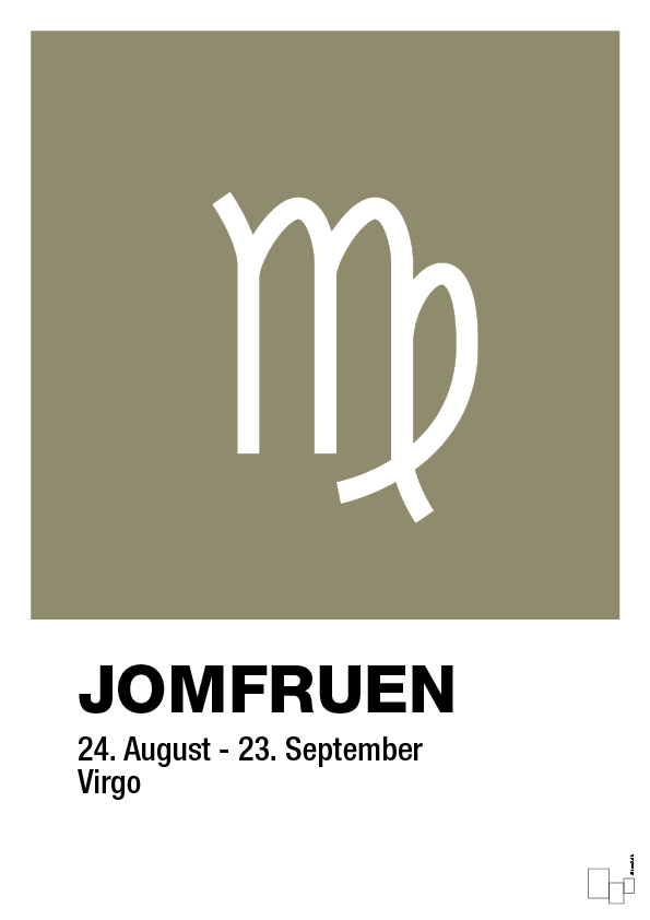 plakat: stjernesymbol jomfruen - misty forrest-Stjernetegn-A1two3
