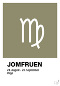 plakat: stjernesymbol jomfruen - misty forrest-Stjernetegn-A1two3