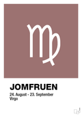 plakat: stjernesymbol jomfruen - plum-Stjernetegn-A1two3