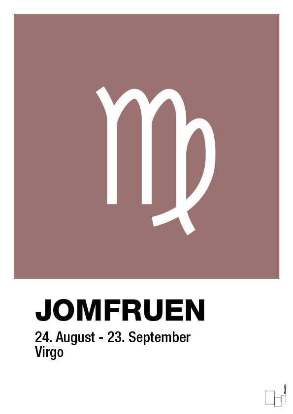 plakat: stjernesymbol jomfruen - plum-Stjernetegn-A1two3