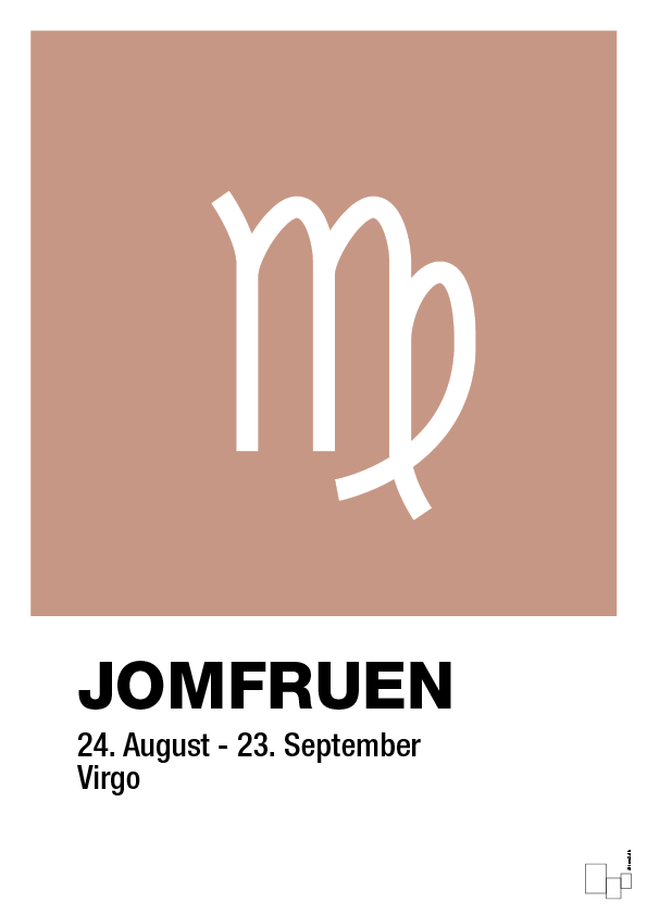 plakat: stjernesymbol jomfruen - powder-Stjernetegn-A1two3