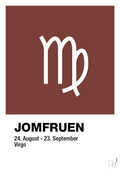 plakat: stjernesymbol jomfruen - red pepper-Stjernetegn-A1two3
