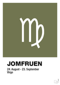 plakat: stjernesymbol jomfruen - secret meadow-Stjernetegn-A1two3