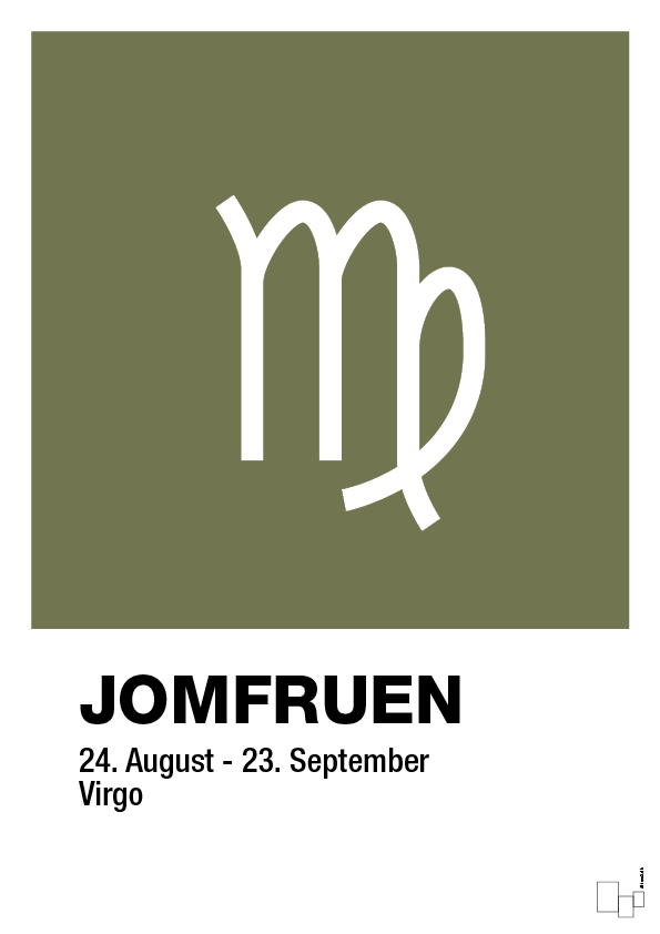 plakat: stjernesymbol jomfruen - secret meadow-Stjernetegn-A1two3