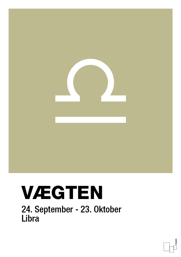 plakat: stjernesymbol vægten - back to nature-Stjernetegn-A1two3