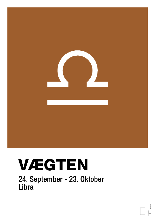 plakat: stjernesymbol vægten - cognac-Stjernetegn-A1two3
