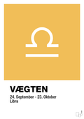 plakat: stjernesymbol vægten - honeycomb-Stjernetegn-A1two3