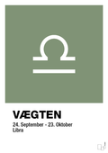 plakat: stjernesymbol vægten - jade-Stjernetegn-A1two3