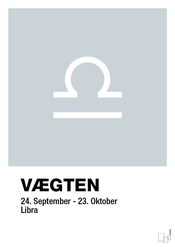 plakat: stjernesymbol vægten - light drizzle-Stjernetegn-A1two3