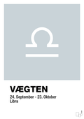 plakat: stjernesymbol vægten - light drizzle-Stjernetegn-A1two3