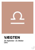 plakat: stjernesymbol vægten - powder-Stjernetegn-A1two3