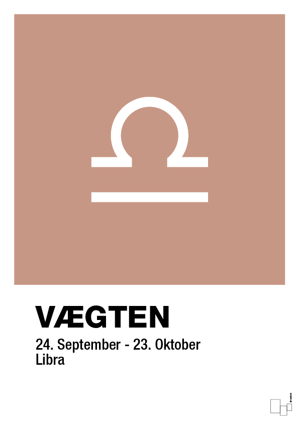 plakat: stjernesymbol vægten - powder-Stjernetegn-A1two3