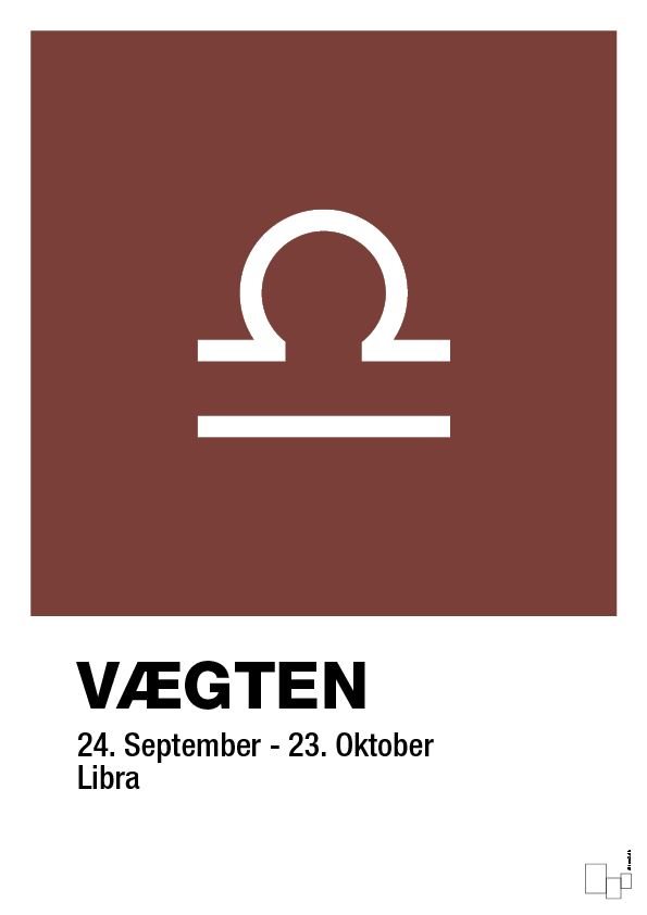 plakat: stjernesymbol vægten - red pepper-Stjernetegn-A1two3