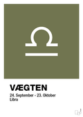 plakat: stjernesymbol vægten - secret meadow-Stjernetegn-A1two3