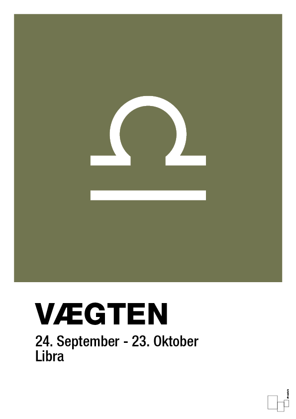 plakat: stjernesymbol vægten - secret meadow-Stjernetegn-A1two3