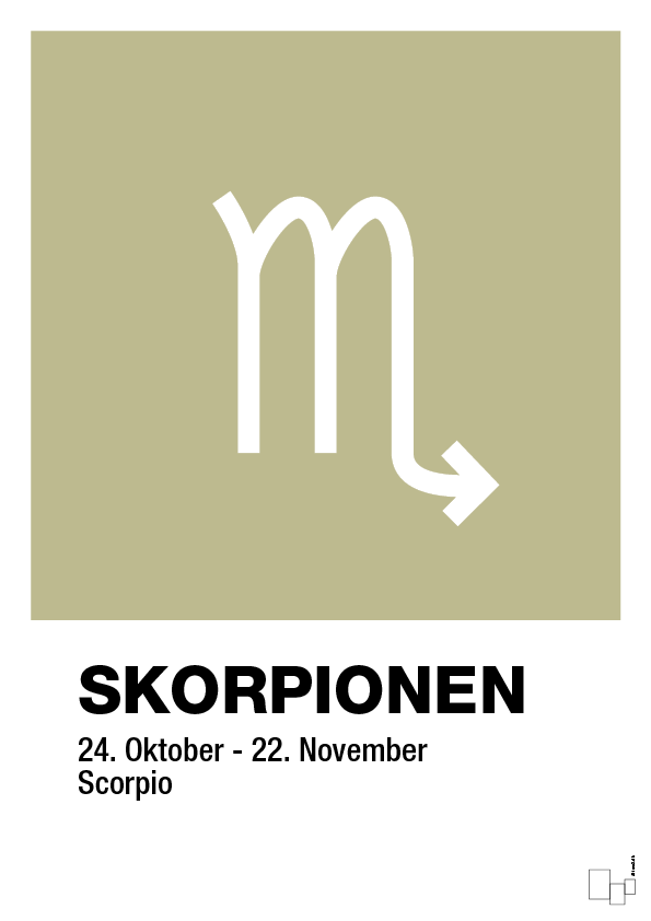 plakat: stjernesymbol skorpionen - back to nature-Stjernetegn-A1two3