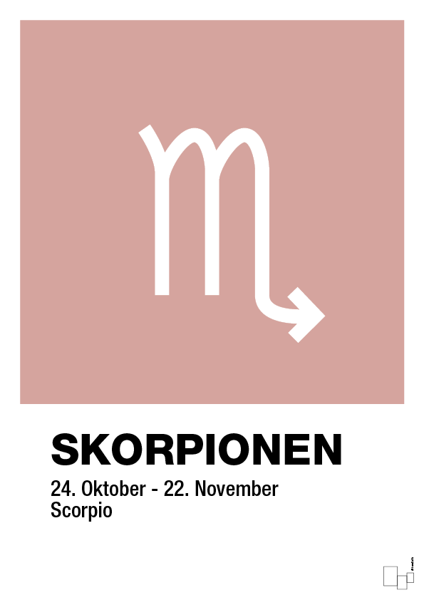 plakat: stjernesymbol skorpionen - bubble shell-Stjernetegn-A1two3