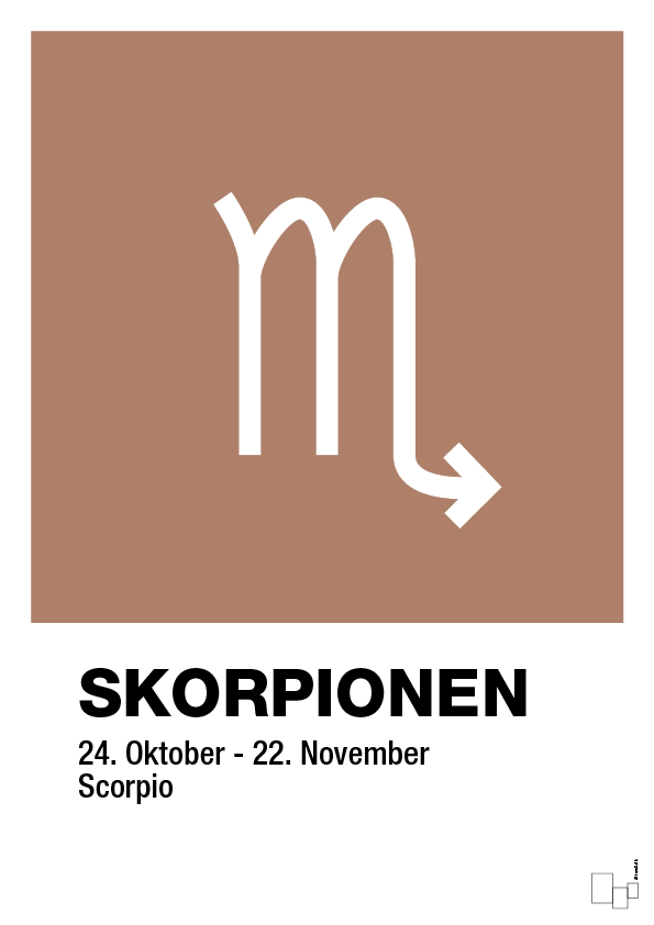 plakat: stjernesymbol skorpionen - cider spice-Stjernetegn-A1two3