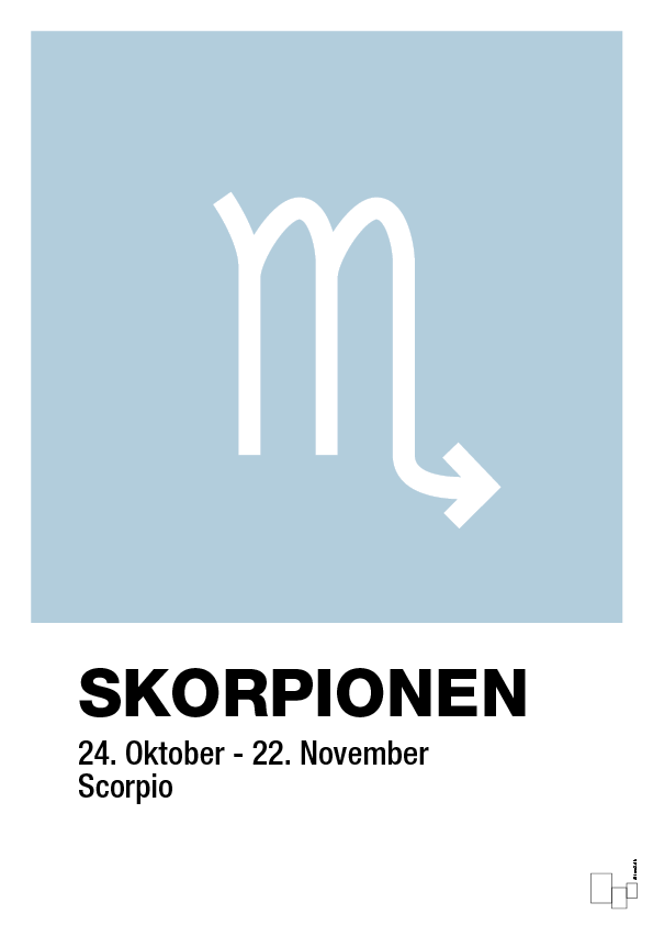 plakat: stjernesymbol skorpionen - heavenly blue-Stjernetegn-A1two3