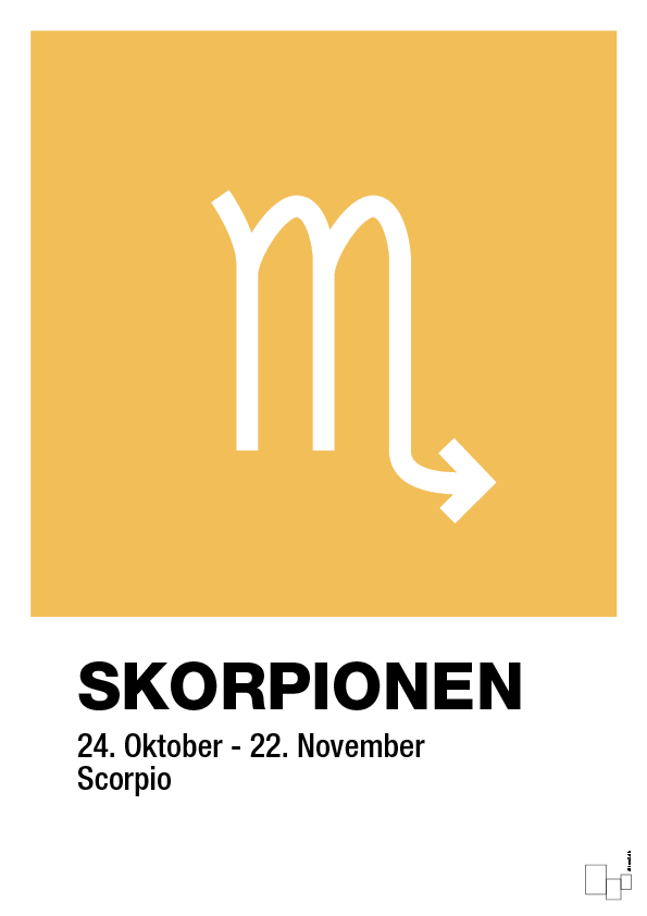 plakat: stjernesymbol skorpionen - honeycomb-Stjernetegn-A1two3
