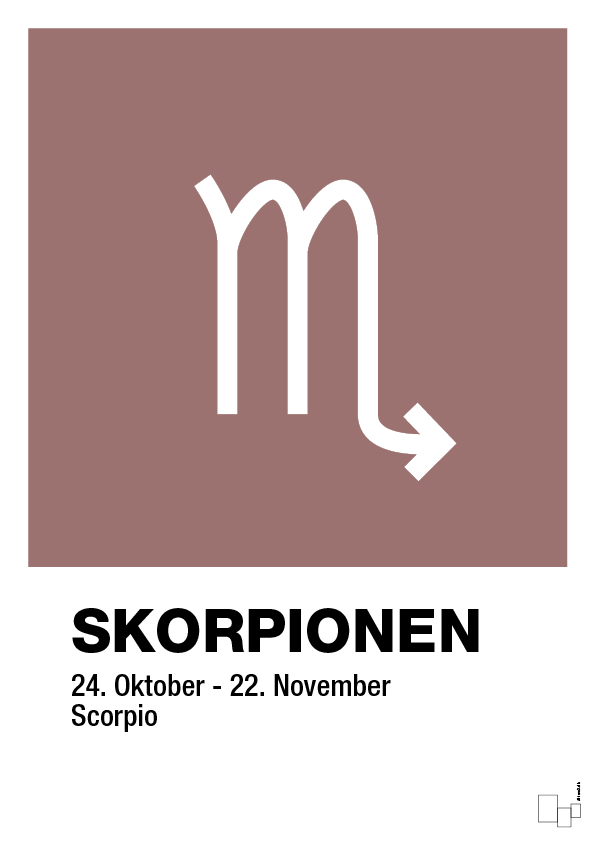 plakat: stjernesymbol skorpionen - plum-Stjernetegn-A1two3