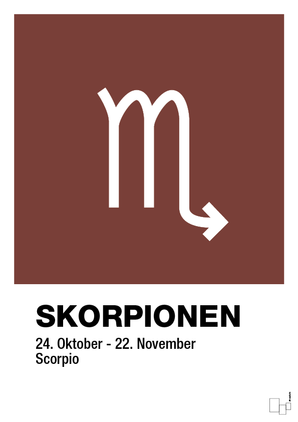 plakat: stjernesymbol skorpionen - red pepper-Stjernetegn-A1two3