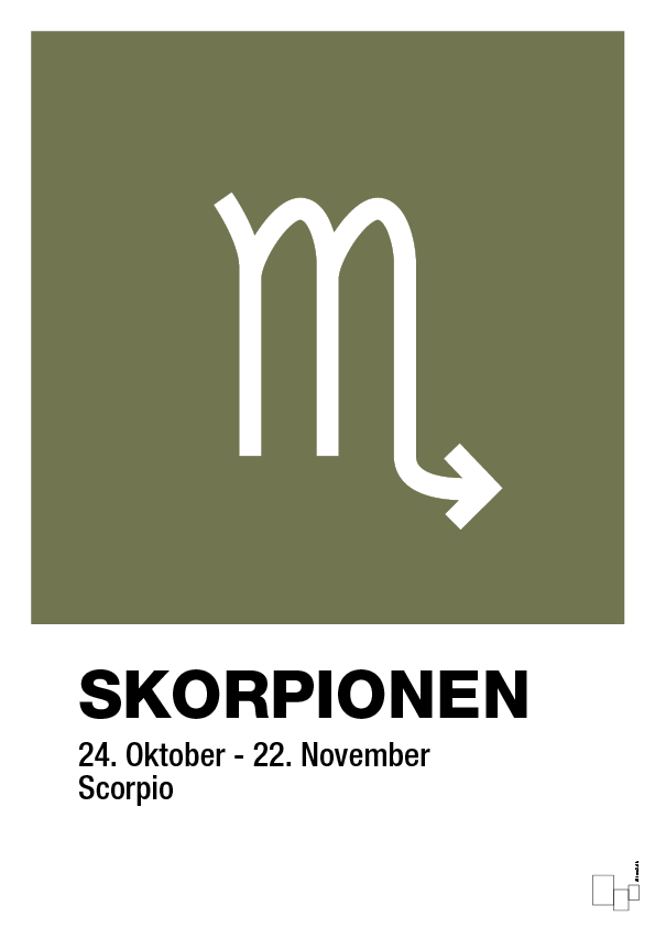 plakat: stjernesymbol skorpionen - secret meadow-Stjernetegn-A1two3