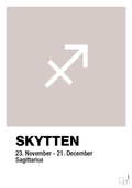 plakat: stjernesymbol skytten - broken beige-Stjernetegn-A1two3