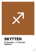 plakat: stjernesymbol skytten - cognac-Stjernetegn-A1two3