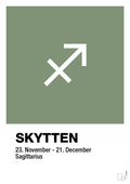 plakat: stjernesymbol skytten - jade-Stjernetegn-A1two3