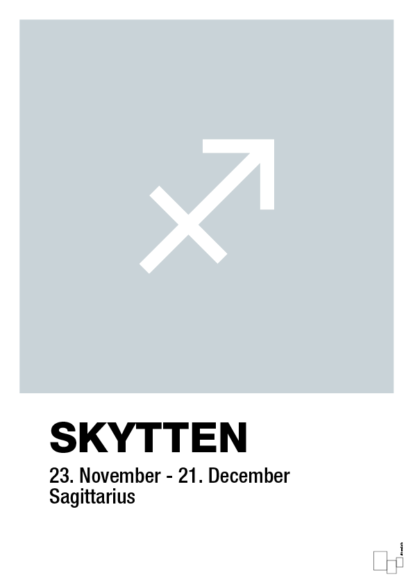 plakat: stjernesymbol skytten - light drizzle-Stjernetegn-A1two3