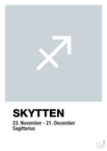 plakat: stjernesymbol skytten - light drizzle-Stjernetegn-A1two3