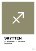 plakat: stjernesymbol skytten - misty forrest-Stjernetegn-A1two3