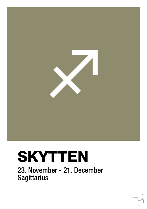 plakat: stjernesymbol skytten - misty forrest-Stjernetegn-A1two3