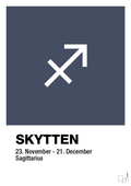 Stjernesymbol skytten - petrol-Stjernetegn-A1two3