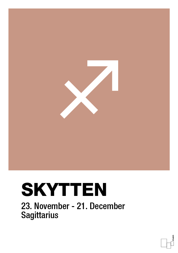 plakat: stjernesymbol skytten - powder-Stjernetegn-A1two3