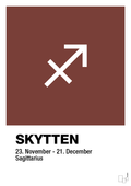 plakat: stjernesymbol skytten - red pepper-Stjernetegn-A1two3
